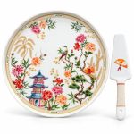 Jardins D’orient Porselen Sunumluk ve Dilimleyici - 32 cm