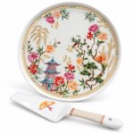 Jardins D’orient Porselen Sunumluk ve Dilimleyici - 32 cm - Görsel 3