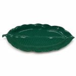Yeşil Porselen Servis Tabağı - 39 × 16 cm
