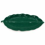 Yeşil Porselen Servis Tabağı - 39 × 16 cm - Görsel 2