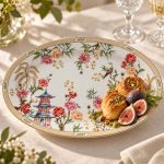 Jardins D’orient Porselen Oval Sunumluk - 35 × 23,5 cm - Görsel 3