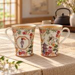 Jardins D'orient 2'li Porselen Kupa Seti - 300 ml - Görsel 2
