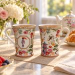 Jardins D'orient 2'li Porselen Kupa Seti - 300 ml - Görsel 3