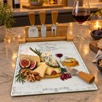 Les Fromages Bambu Standlı Cam Peynir Servis Seti - 30 x 25 cm - Görsel 4