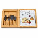 Les Fromages 4 Bıçaklı Peynir Servis Seti - 25,5 x 25,5 cm