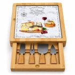 Les Fromages 4 Bıçaklı Peynir Servis Seti - 25,5 x 25,5 cm - Görsel 2