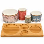 Bambu Tepsili Porselen Meze Seti - 29 x 13 cm - Görsel 2