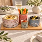 Bambu Tepsili Porselen Meze Seti - 29 x 13 cm - Görsel 3