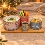 Bambu Tepsili Porselen Meze Seti - 29 x 13 cm - Görsel 4