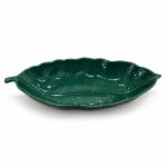 Easy Life Madagascar Yeşil Yaprak Formlu Porselen Kase 26 x 11,5 cm - Görsel 4