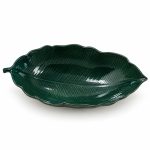Yeşil Porselen Yaprak Kase - 36 x 16 cm - Görsel 4