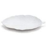 Easy Life Madagascar Yaprak Formlu Beyaz Porselen Kase 26 x 11,5 cm - Görsel 4