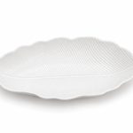 Beyaz Porselen Yaprak Kase - 30 x 13 cm