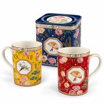 Jardins D’orient 2’li Porselen Kupa ve Çay Kutusu Seti - 7,5 × 7,5 × 9 cm - Görsel 2