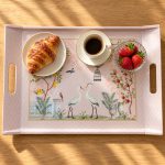 Jardin De Reves Melamin Kulplu Servis Tepsisi - 54 x 35 cm - Görsel 2