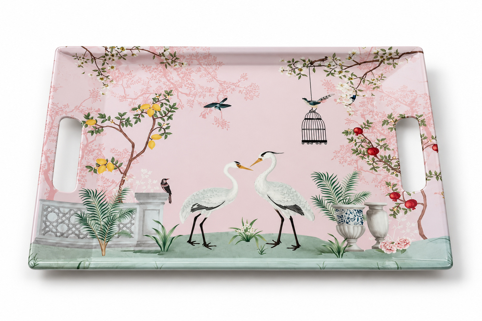 8001544141107_1.jpeg Easy Life Jardin de Reves Kulplu Tepsi 38,0x27,0 cm. - Görsel 1