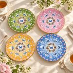 Spring Parade 4’lü Porselen Pasta Tabağı Seti - 19 cm