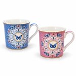 2’li Fine China Porselen Kulplu Bardak Seti - 300 ml