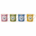 Spring Parade 4’lü Fine China Porselen Kulplu Bardak Seti - 300 ml