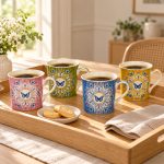 Spring Parade 4’lü Fine China Porselen Kulplu Bardak Seti - 300 ml - Görsel 3