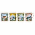 4’lü Fine China Porselen Kulplu Bardak Seti - 300 ml