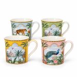 4’lü Fine China Porselen Kulplu Bardak Seti - 300 ml - Görsel 3
