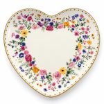 Kalp Şeklinde Porselen Tabak - 20 x 19 cm