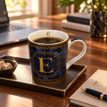 Monogram “E” Porselen Kupa - 350 ml - Görsel 2