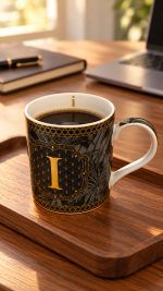 Monogram “I” Porselen Kupa - 350 ml - Görsel 3