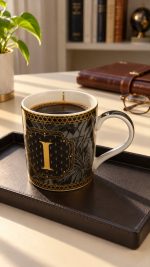 Monogram “I” Porselen Kupa - 350 ml - Görsel 4