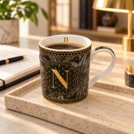 Monogram “N” Porselen Kupa - 350 ml - Görsel 4