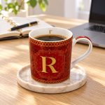 Monogram “R” Porselen Kupa - 350 ml - Görsel 4