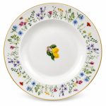 Fleurs Et Citrons Porselen Yemek Tabağı - 21,5 cm - Görsel 4