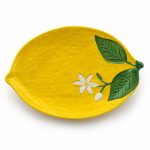 Porselen Limon Şeklinde Sunumluk - 25 x 18,5 cm