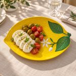 Porselen Limon Şeklinde Sunumluk - 30 × 22 cm - Görsel 3