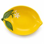 Porselen Limon Şeklinde Kase - 15 x 11 cm