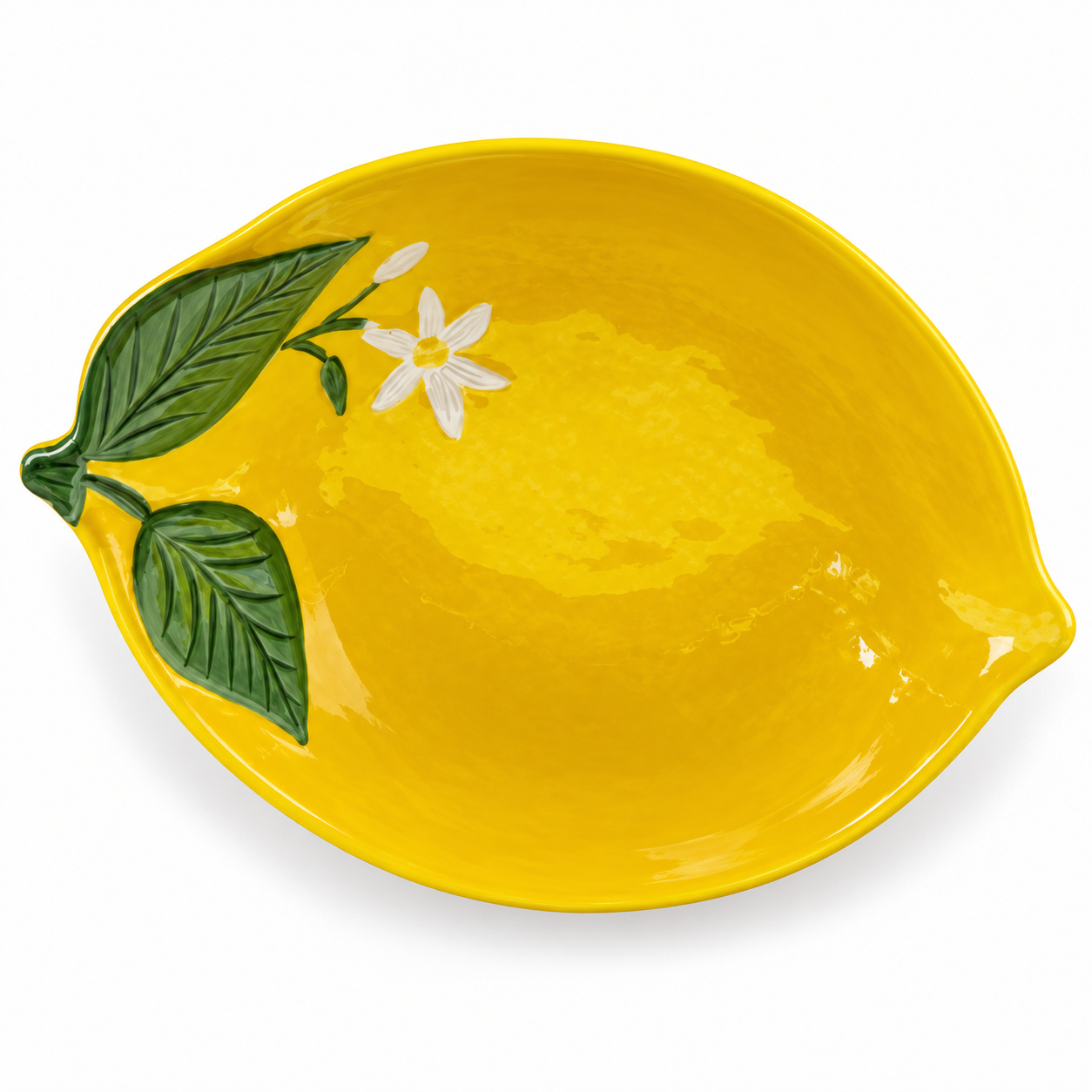 8001544164922_1.jpeg Fleurs Et Citrons Porselen Limon Şeklinde Kase - 22 x 16 cm - Görsel 1