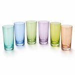 Rainbow 6'lı Cam Meşrubat Bardağı Seti - 430 ml - Görsel 2