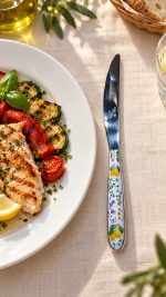 Fleurs Et Citrons Porselen Saplı Çelik Bıçak - Görsel 3