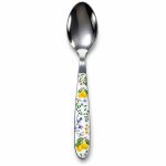 Fleurs Et Citrons Porselen Saplı Çelik Kaşık