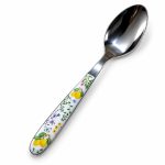 Fleurs Et Citrons Porselen Saplı Çelik Kaşık - Görsel 2