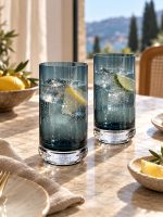 Fun Classy 2’li Cam Meşrubat Bardağı Seti - 370 ml - Görsel 3