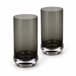 Fun Classy 2'li Cam Meşrubat Bardağı Seti 370 ml - Duman Grisi - Görsel 2