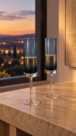 Fun Classy 2’li Cam Şampanya Kadehi Seti - 190 ml - Görsel 4
