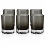 Fun Classy 6'lı Cam Su Bardağı Seti 350 ml - Duman Gri