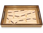 Glamour MDF Tepsi - Bej - 40 x 25 x 4,5 cm - Görsel 2