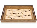 Glamour MDF Tepsi - Bej - 40 x 25 x 4,5 cm - Görsel 3