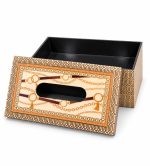 Glamour MDF Peçetelik - Bej - 24 x 14 x 8 cm - Görsel 2