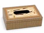 Glamour MDF Peçetelik - Bej - 24 x 14 x 8 cm - Görsel 3