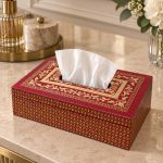 Glamour MDF Peçetelik - Kırmızı - 24 x 14 x 8 cm